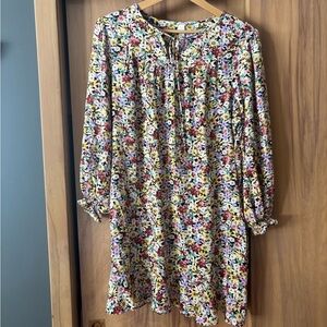 AND/OR John Lewis Maddy Dress SIZE 14 Floral Flower Tie Neck Multicolour, Spring